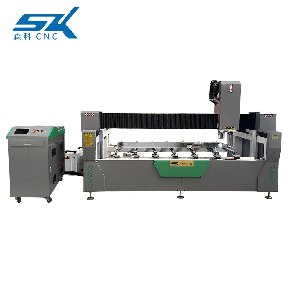 Large Area 1300*2500mm 2000*1000mm Gold Stainless Steel Copper Glass LED Light Mirror Fiber Laser Sandblasting Sand Coating Engraving Marking Machine