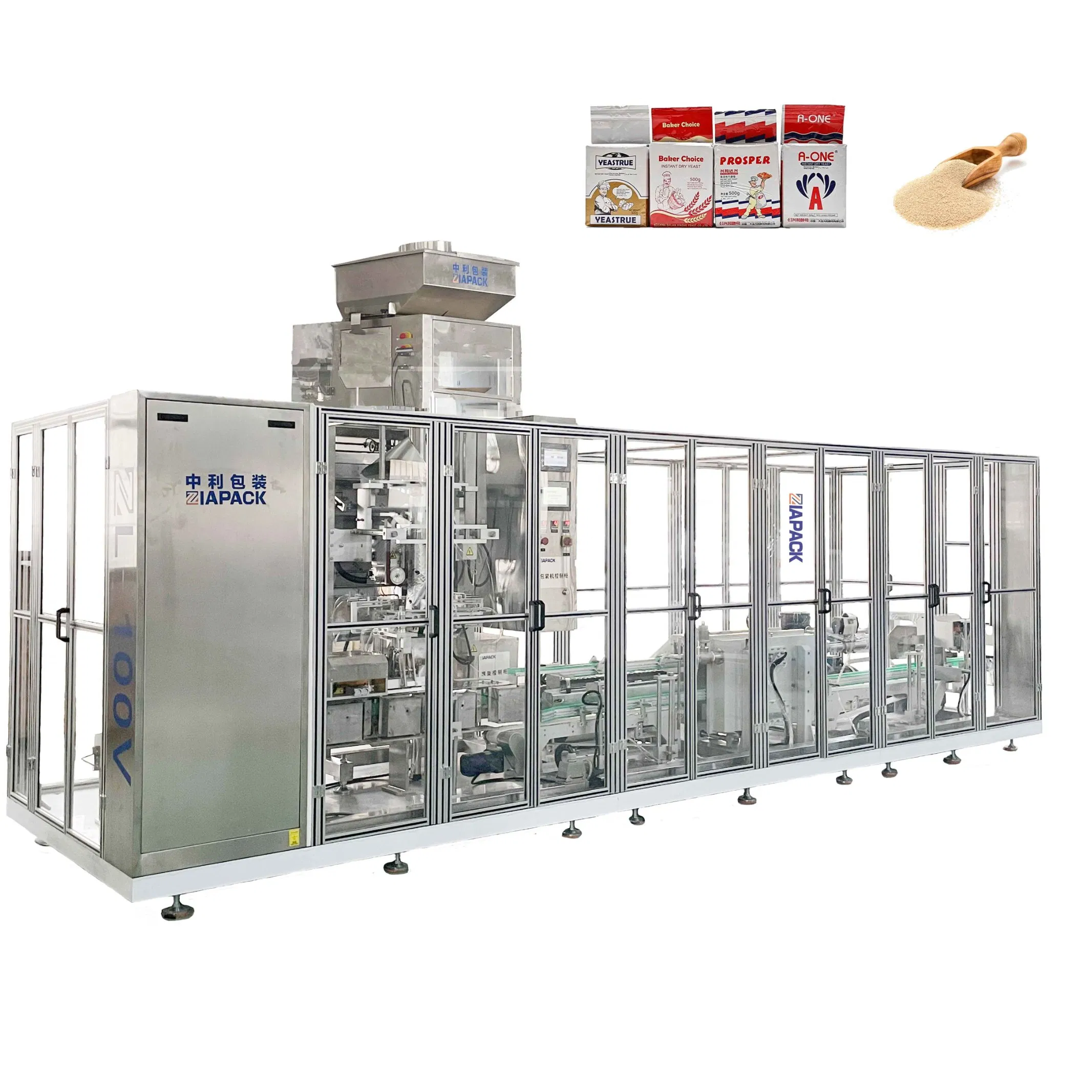 Zl100V Automatic Vertical Bag Forming Filling Sealing Vacuum Packaging (Packing) Machine for Powder Flour Yeast Coffee Powder with Factory Price
