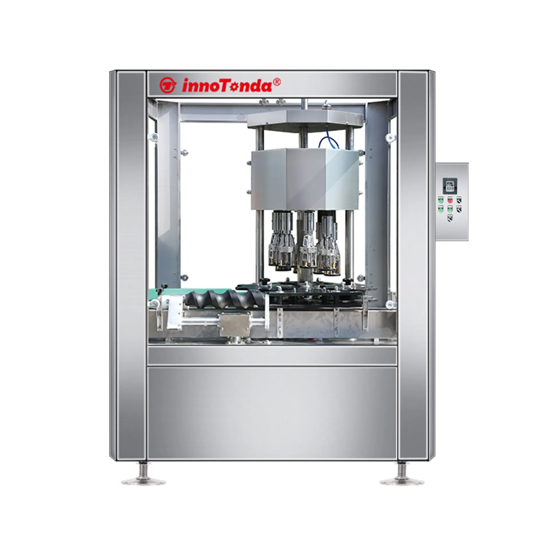 Fully Automatic Glass Bottle Plastic Bottle and Can Seamer Wine Corking Machine Beverage Screw Capping Machine Automatic Cap Presser Plastic Bottle Screw Capper