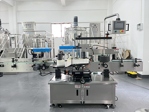 Hone Automatic Front and Back Double Side Labeling Machine Liquid Soap Label Applicator for Shampoo Bottle Labeling Machine