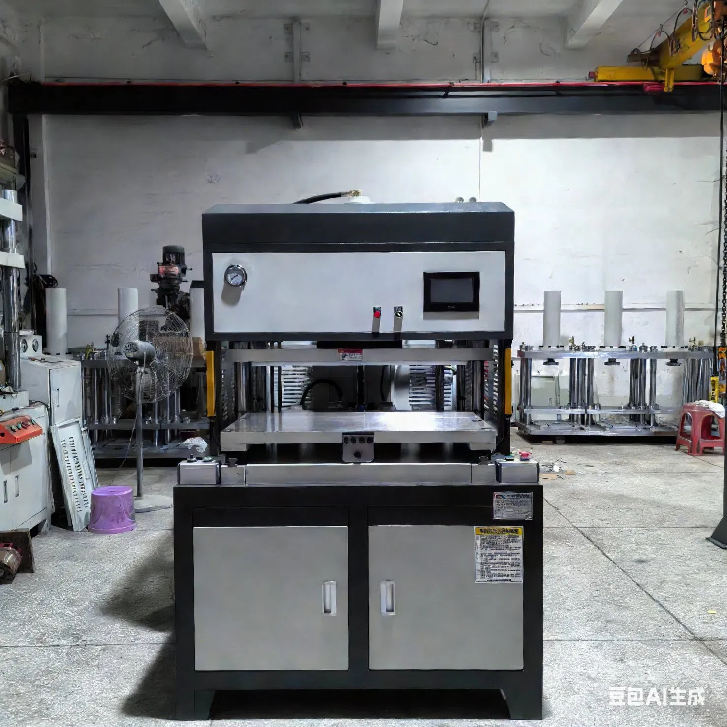 Industrial Hydraulic Press with Precision Cutting and Sliding Table