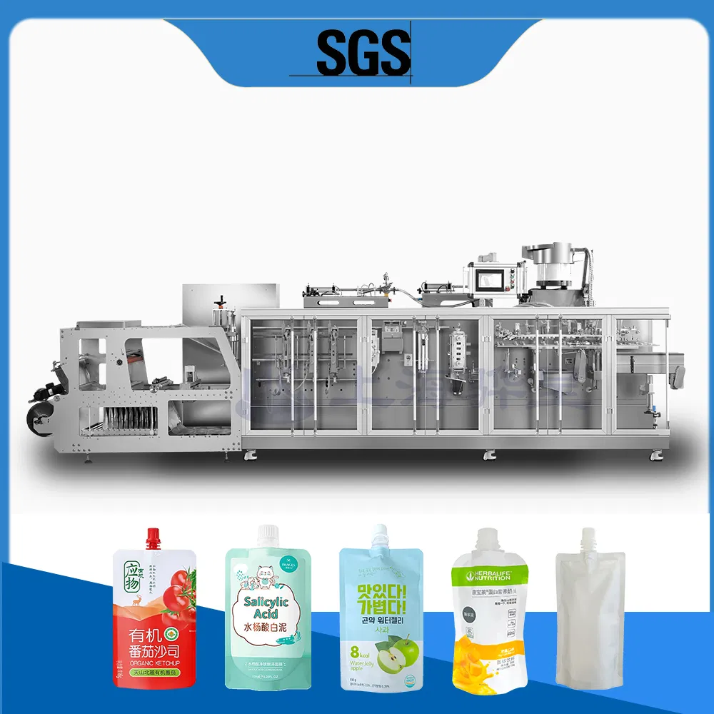 6-5000g Automatic Top Corner Slant Spout Servo Doypack Stand up Pouch Bag Ketchup Tomato Paste Juice Water Liquid Sauce Filling Packing Packaging Machine Price