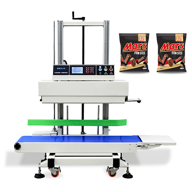 Linway Vertical 50kg Heavy Weight Continuous Band Sealer Paper Plastic Bag Heat Sealing Machine
