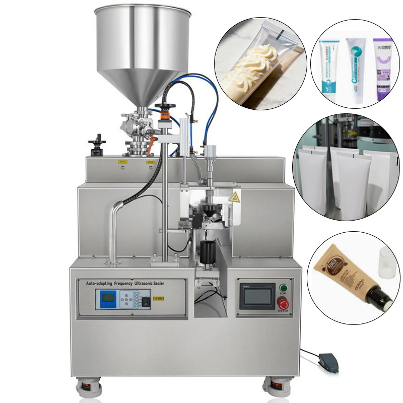 Ultrasonic Plastic Lotion Tube Cosmetic Cream Paste Tube Semi Automatic Soft Tube Filling and Sealing Machine