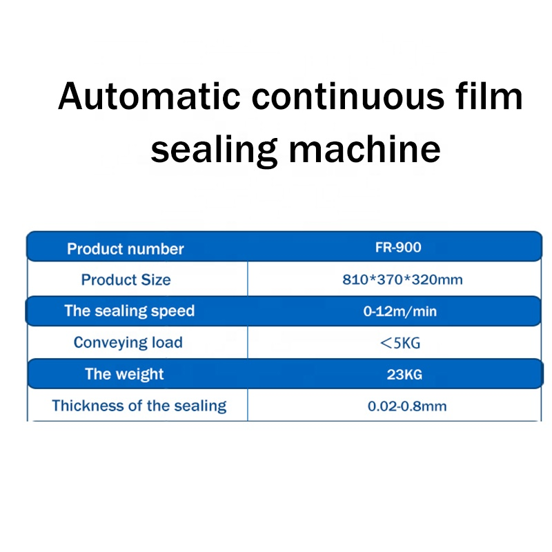Continuous Horizontal Film Band Sealer Machine Plastic Bags Automatic Foil Pouch Sealing Machine with Date Printing
