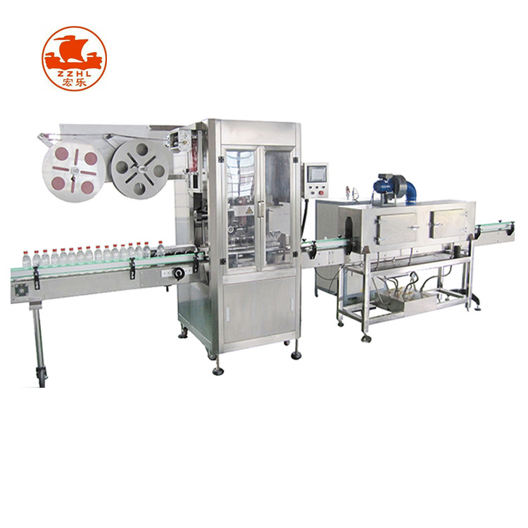 Factory Automatic Pet PVC Film Neck and Body Shrink Sleeve Labeling Machine with Electric or Steam Heat Tunnel