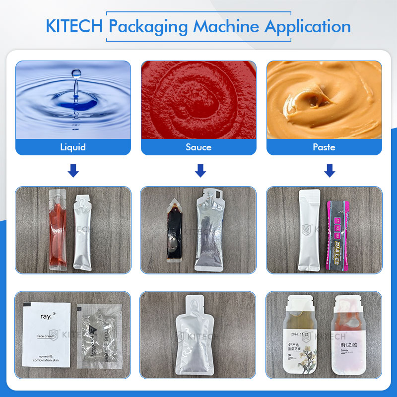 Automatic Vertical Form Fill Seal Cream Liquid Ketchup Jam Paste Oil Vinegar Syrup Thick Sauce Juice Honey Stick Sachet Filling Packing Packaging Machine Price