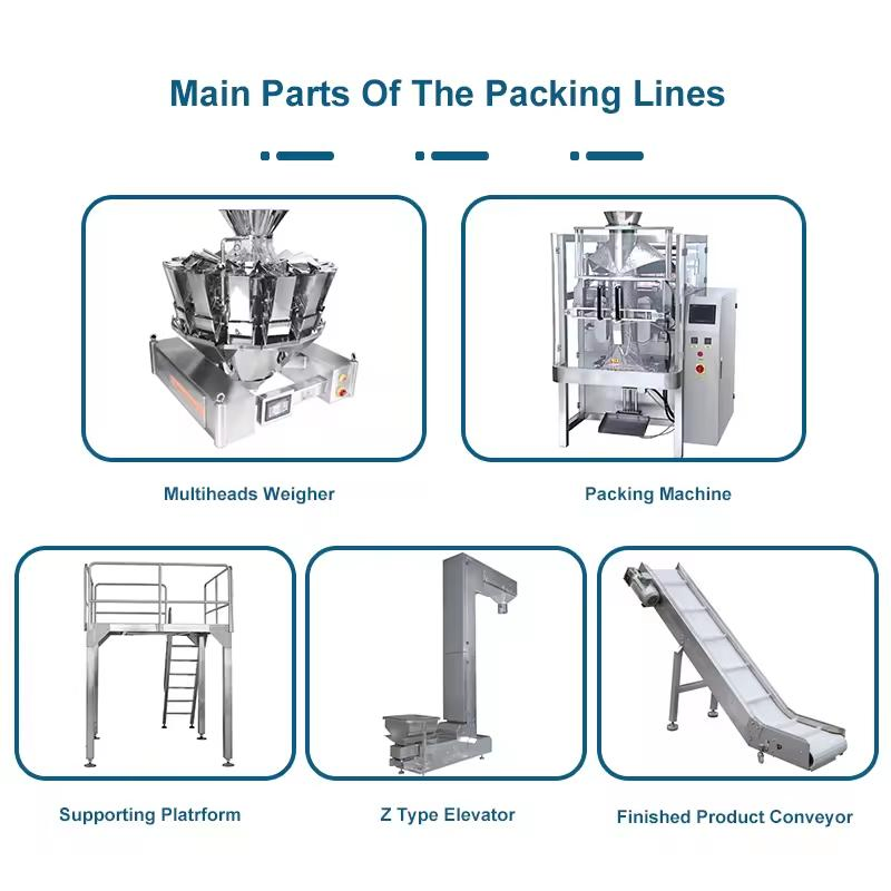 Automatic Multi Head Weigher Packaging Machine Filling Bolt Screw Hardware Filling Wire Nails Packing Machine