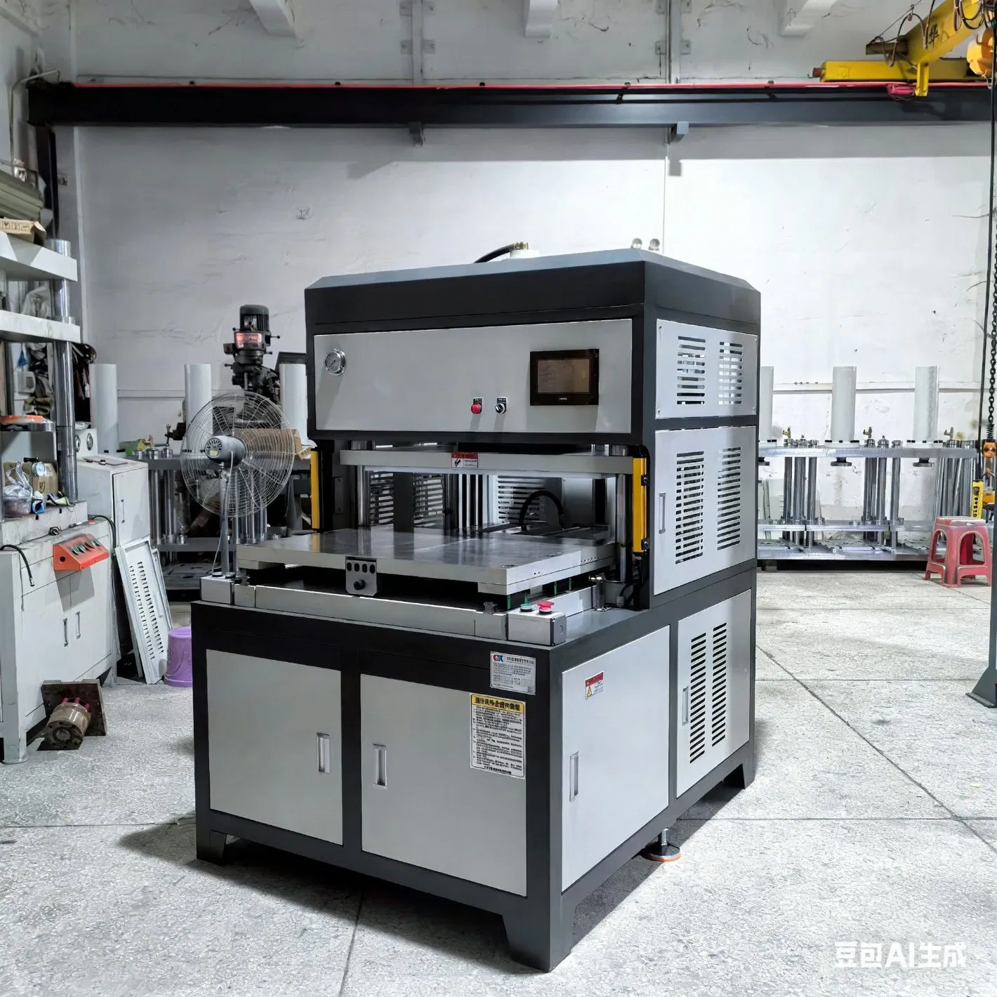 Industrial Hydraulic Press with Precision Cutting and Sliding Table