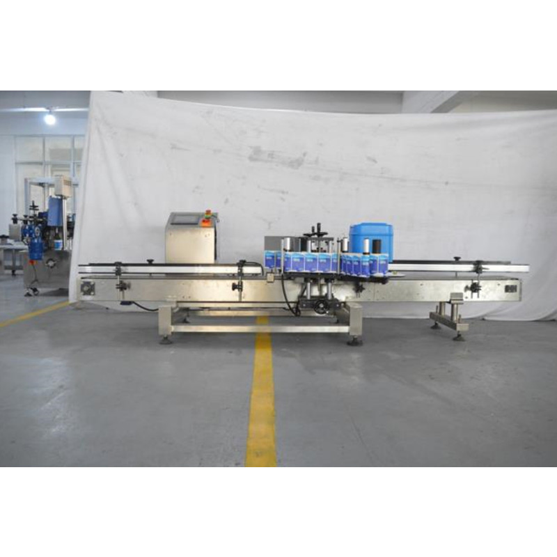 Gallon Bottle Oil Sticker Double-Sided Adhesive Automatic Front&Back Sides Flat Labeling Machine for Square Plastic Gallons