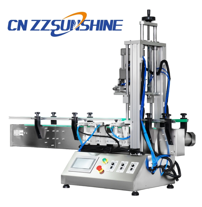 Factory Automatic Bottle Screw Capping Equipment/China Bottle Unscrambler Filling Capping/Stable Speed Desk Cap Screwing Machine