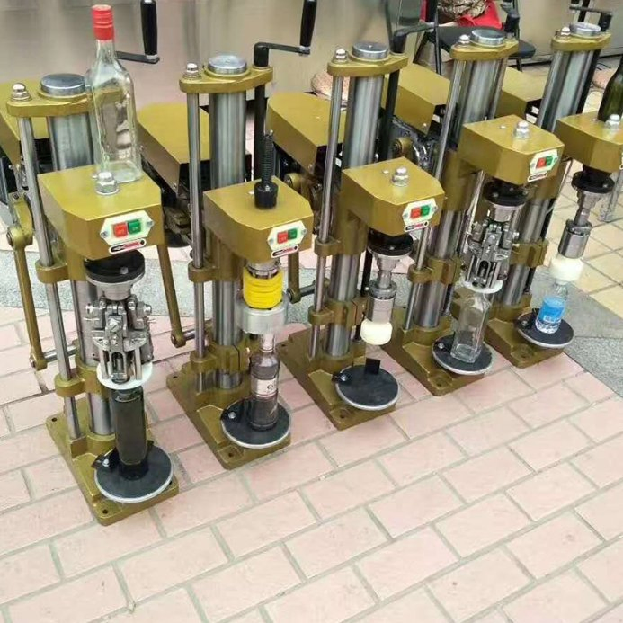 Semi-Automatic Glass Bottle Screw Aluminum Metal Cap Ropp Capping Sealing Machine for Wine