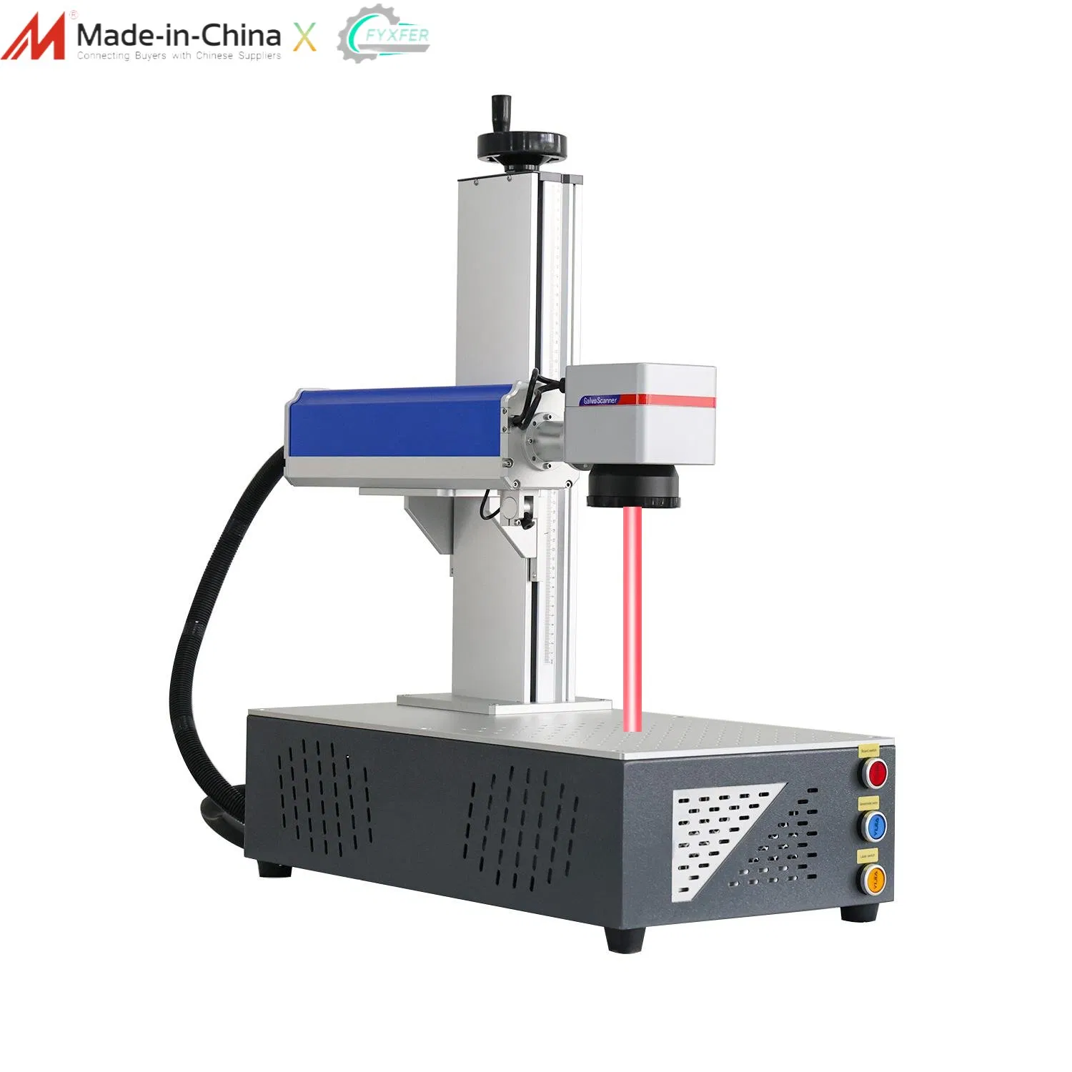 Mini Portable Desktop Optical Fiber CO2 UV Jpt Mopa Laser Marking Machine for Stainless Steel Metal Plastic Jewelry Logo Printing