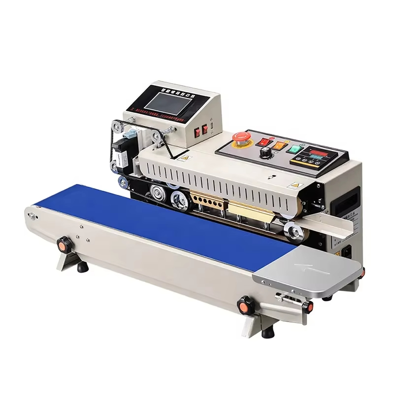 Fr-1600 Basic Continuous Pouch Bags Band Sealer Machine Heat Sealing Horizontal Digital Temperature Control Sealing Machine