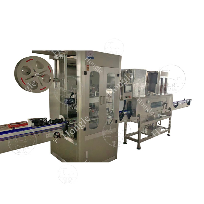 Automatic Steam Heat Shrink Tunnel Beverage Bottle Sleeve Labeling Machine