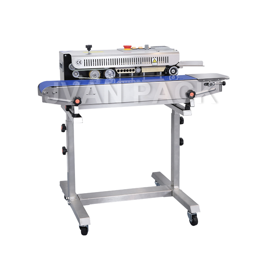 Frb-770III Intelligence Floor Type Continuous Sealer Band Expiry Date Inkjet Printing Sealing Machine for Plastic Aluminum Foil Bag
