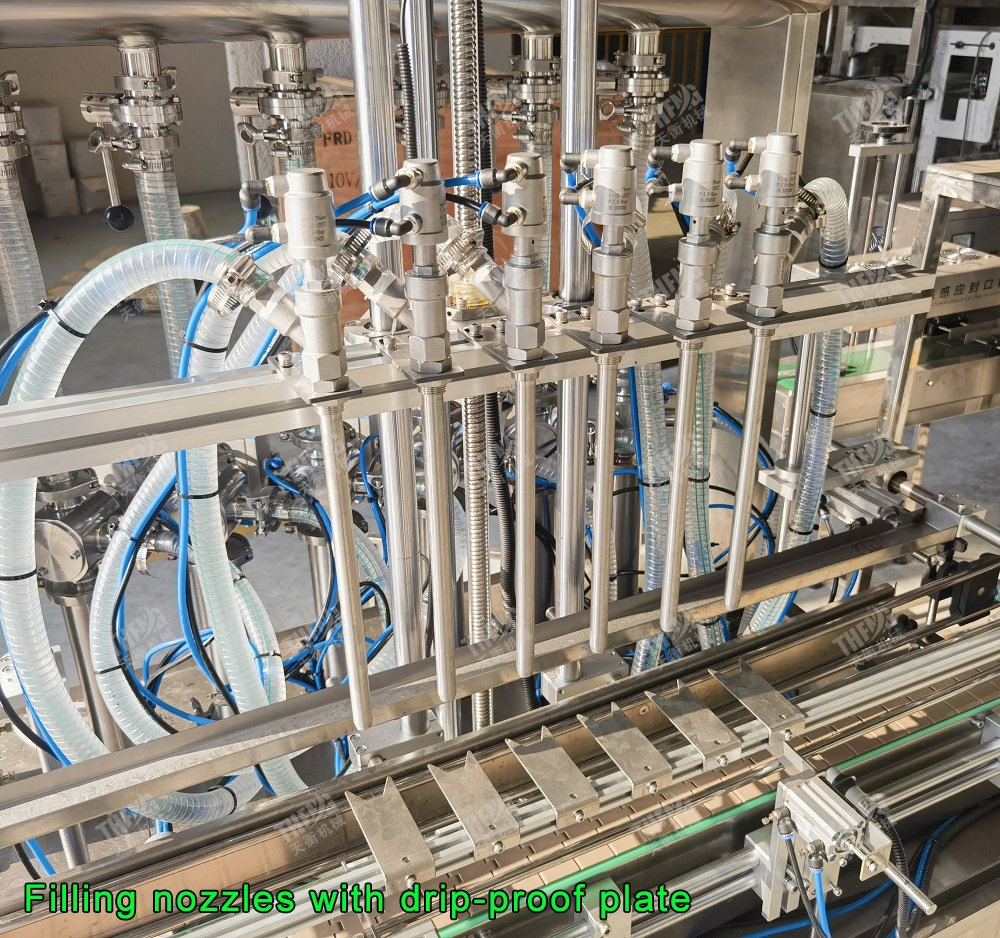 Hot Sale Linear Multi-Head Juice Oil Pure Water Condiment Liquid Filler Filling Machine