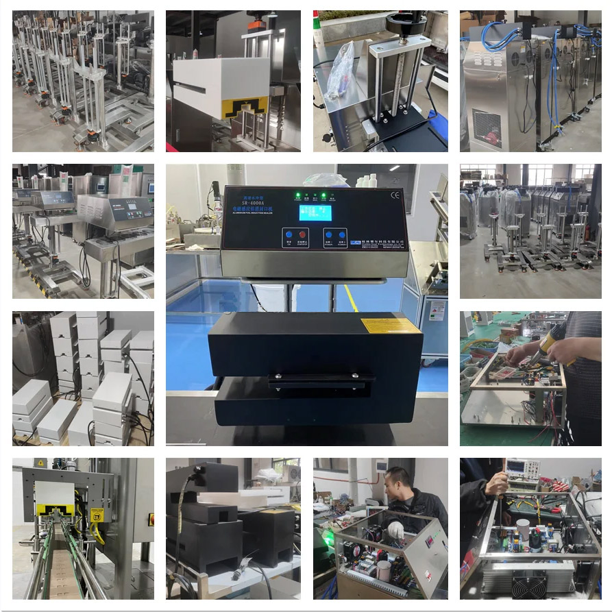 Induction Cap Sealing Machine Water Cooled Tunnel U Shape High Speed