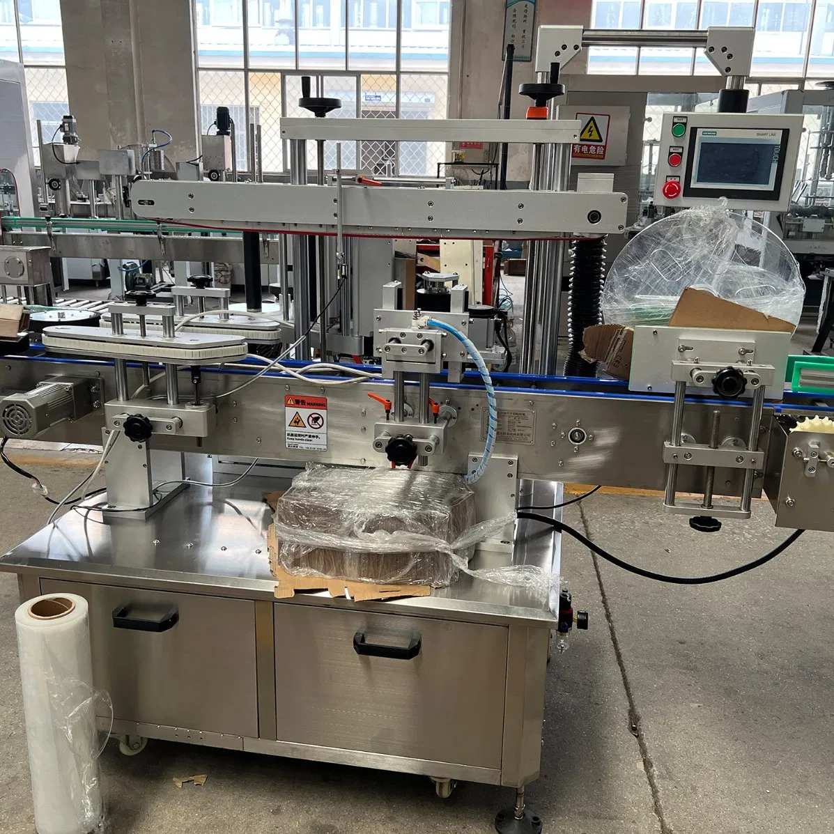 Double Sides Front and Back Labeling Machine for Cosmetic Flat Bottle Body Wash Bottle