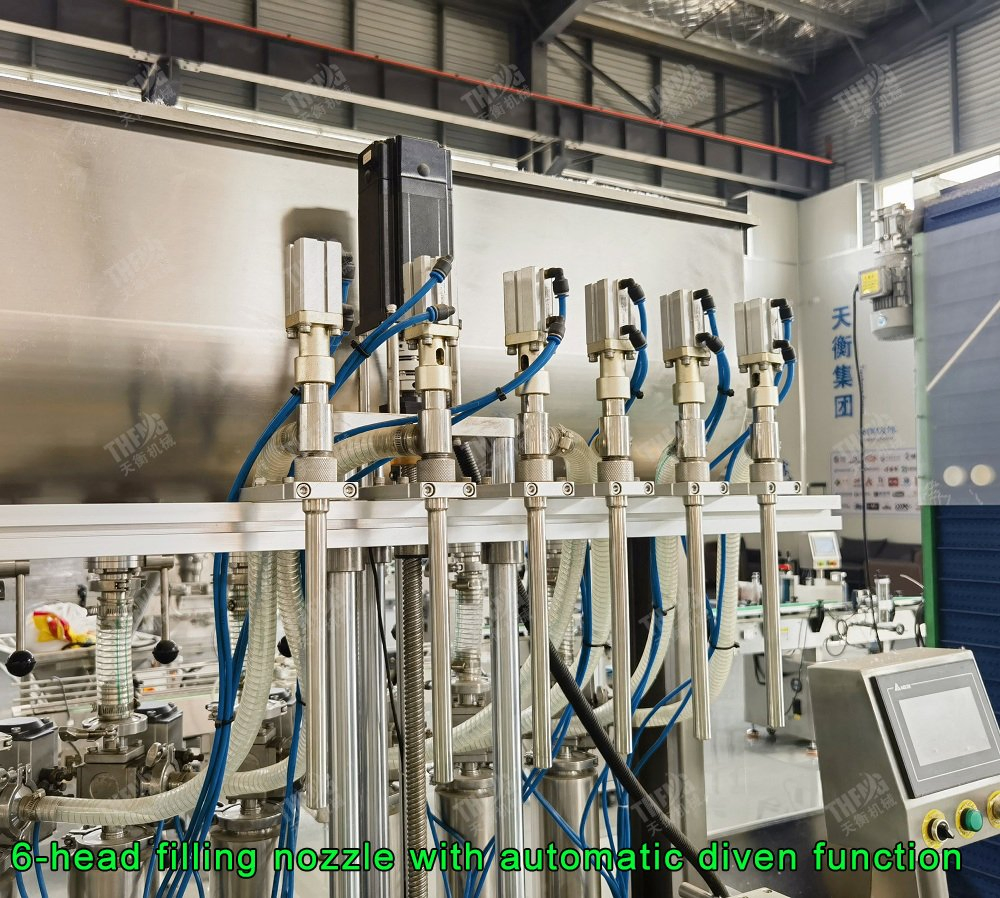 Hot Sale Linear Multi-Head Juice Oil Pure Water Condiment Liquid Filler Filling Machine