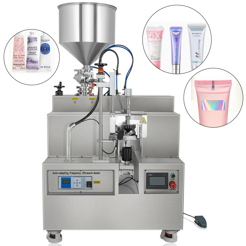 Ultrasonic Plastic Lotion Tube Cosmetic Cream Paste Tube Semi Automatic Soft Tube Filling and Sealing Machine