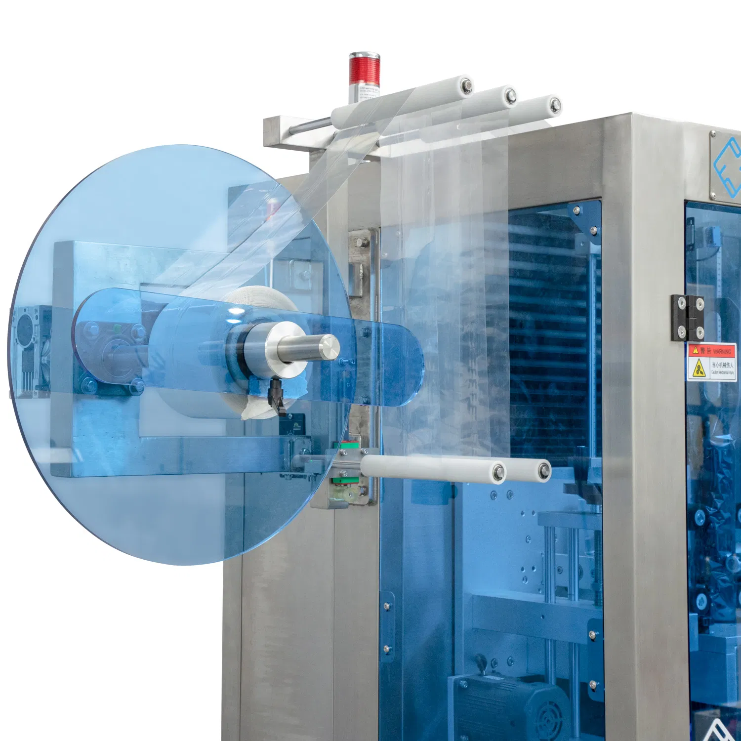 Shrink Sleeve Wrapping Machine Automatic Sewing Thread Cones Heat PVC Labeling Machine