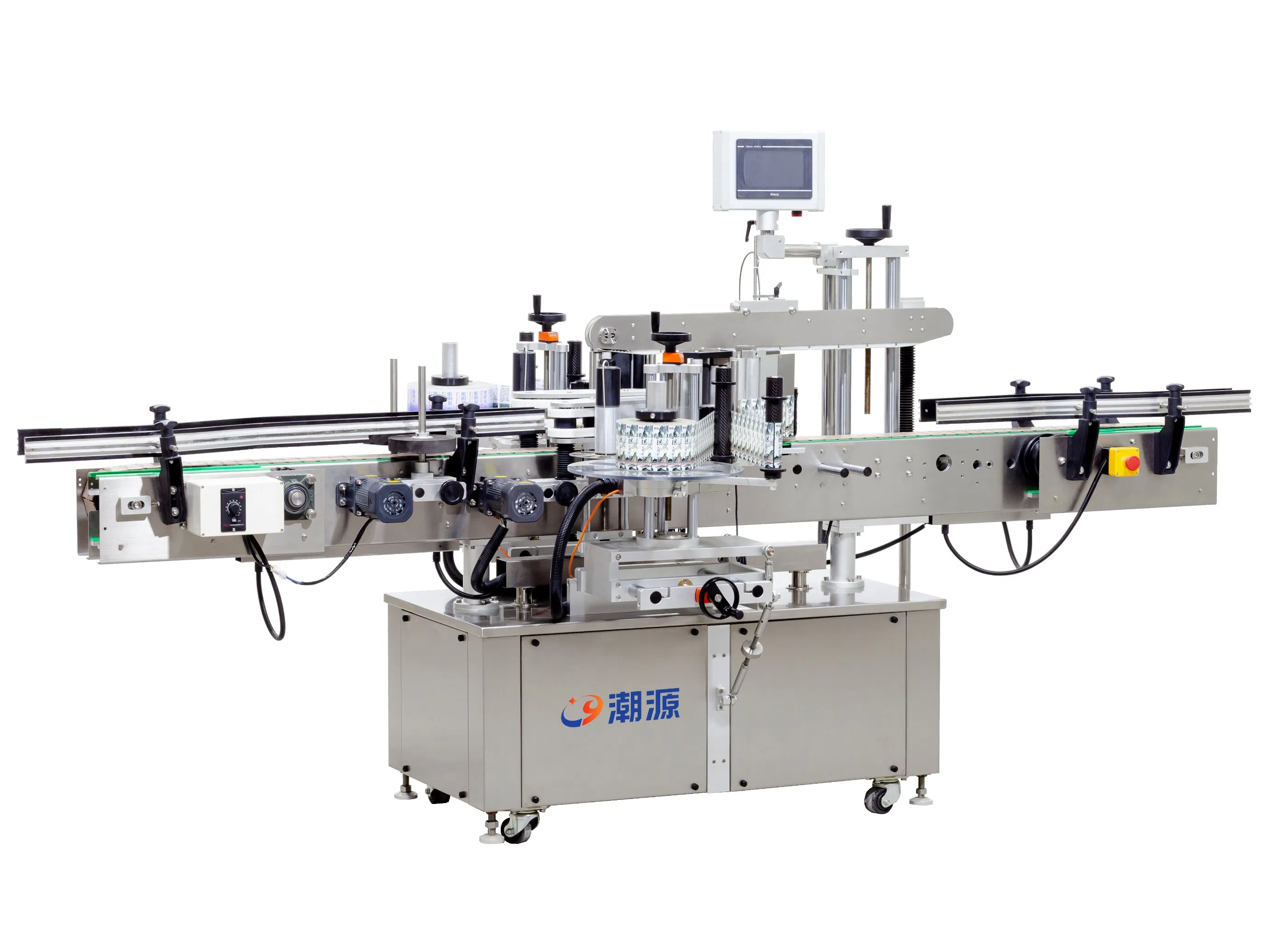 Automatic High Speed Single Side Labeling Machine for Square Glass Beverage Bottles