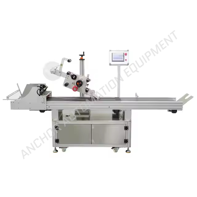 Fully Automatic High Speed Bag Sticker Label Applicator Self-Adhesive Box Tube Bottle Jar Can Pouch Carton Flat Top Bottom Double Side Corner Labeling Machine