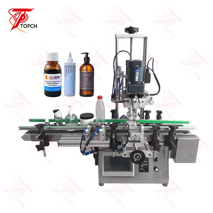 Desktop Tabletop Semi Automatic Plastic Bottle Screw Capping Machine