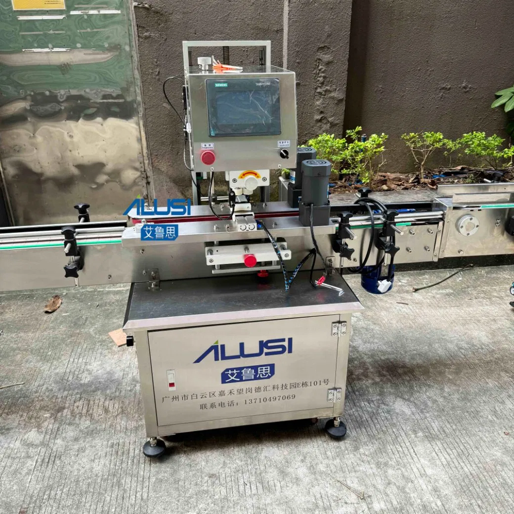 Automatic Glass Dropper Bottle Screw Capping Machine Cosmetic Spray Bottle Capping Machine with Conveyor Belt