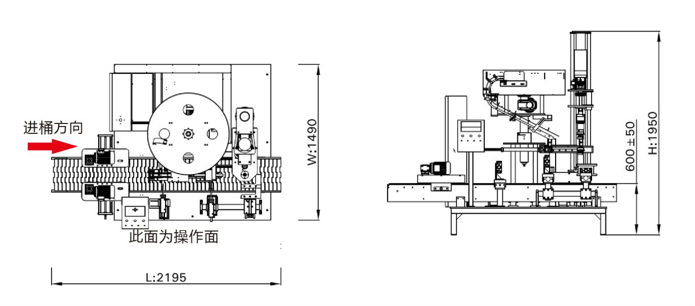 5L-30L High Speed Single Head Screw Barrel Automatic Capping Machine for Drum Filling Line
