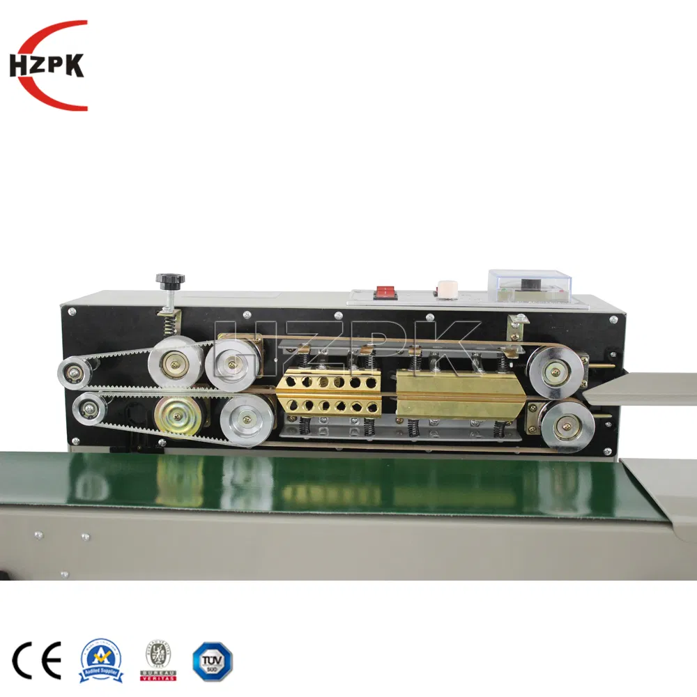 Hzpk Low Price Auto Continuous Band Sealing Machine Fr 900