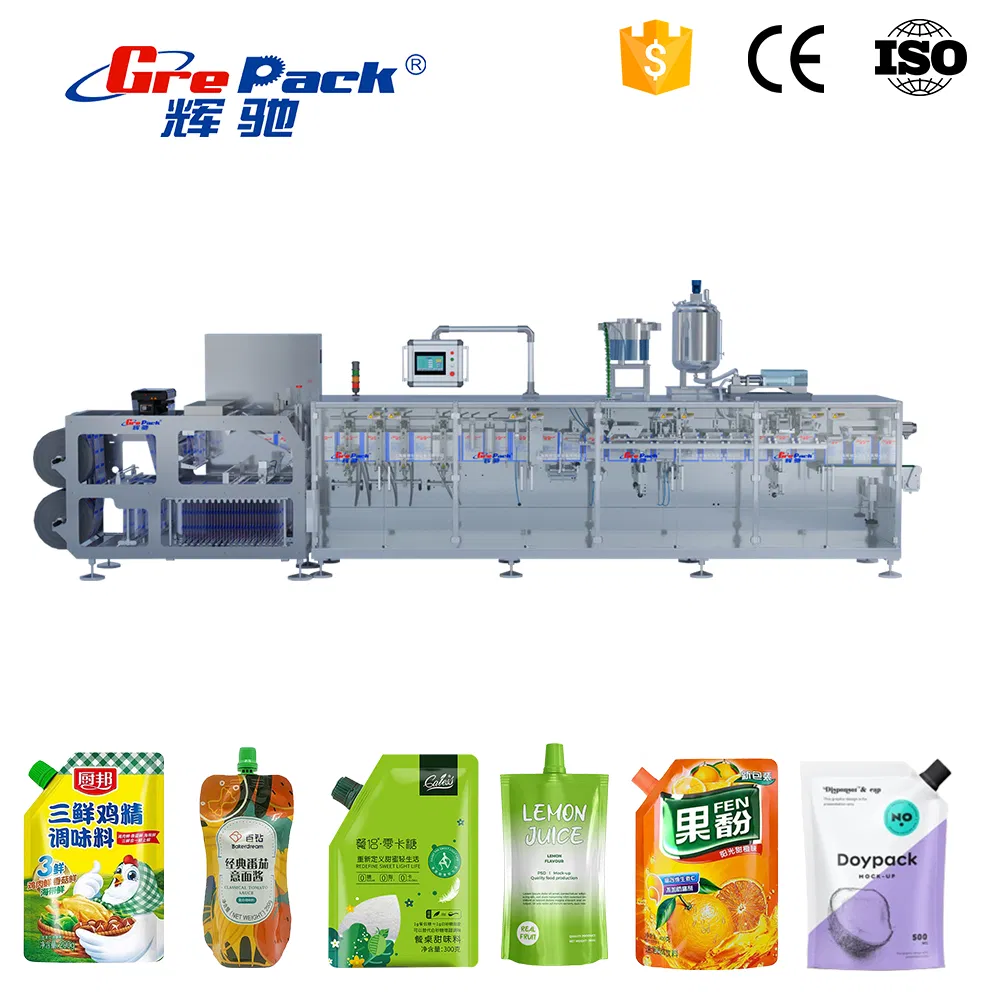 Horizontal Spout Doypack Pouch/Bag/Sachet Packing Machine Detergent/Beverage/Sauce/Ketchup/Paste/Mayonnaise/Juice Food Filling Packing Machine