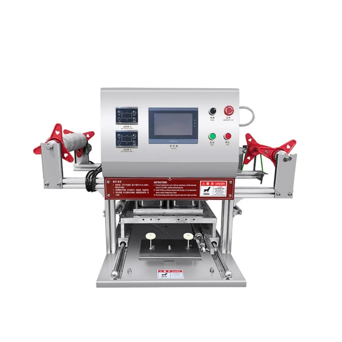 Professional Df-520 Vacuum Capping Continuous Band Fresh Meat Filling Packaging Sealing Machine