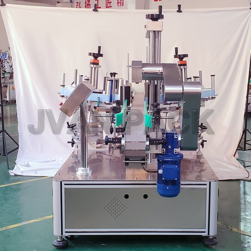 Mt-962 Automatic Various Square Bottle Jar Flat Container Label Applicator Two-Sided Front &amp; Back Labeler Sticker Labeling Machine