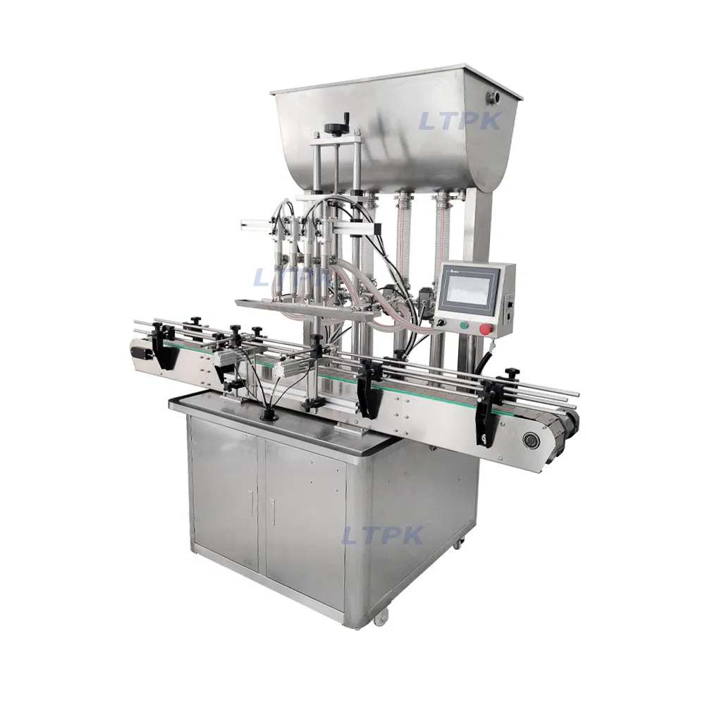 Automatic 4 Heads Face Beauty Cream Vertical Cosmetics Yogurt Paste Bottle Filling Machine with CE Certificate