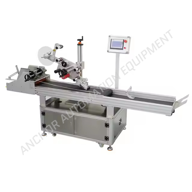 Fully Automatic High Speed Bag Sticker Label Applicator Self-Adhesive Box Tube Bottle Jar Can Pouch Carton Flat Top Bottom Double Side Corner Labeling Machine