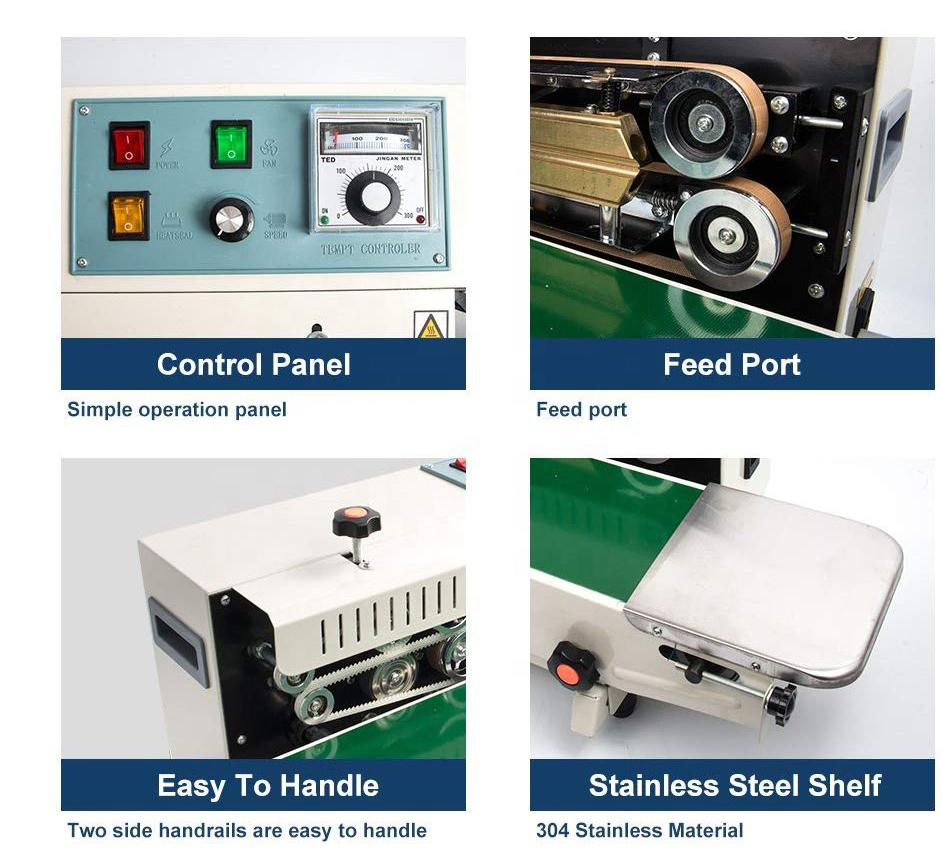 Fr-800 Automatic Continuous Band Sealer and Plastic Bag Sealing Machine