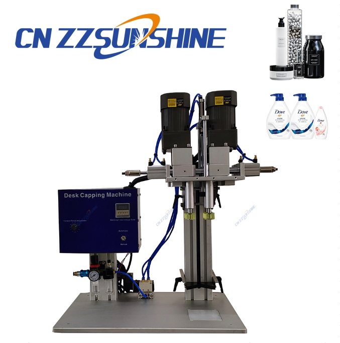 Factory Automatic Bottle Screw Capping Equipment/China Bottle Unscrambler Filling Capping/Stable Speed Desk Cap Screwing Machine