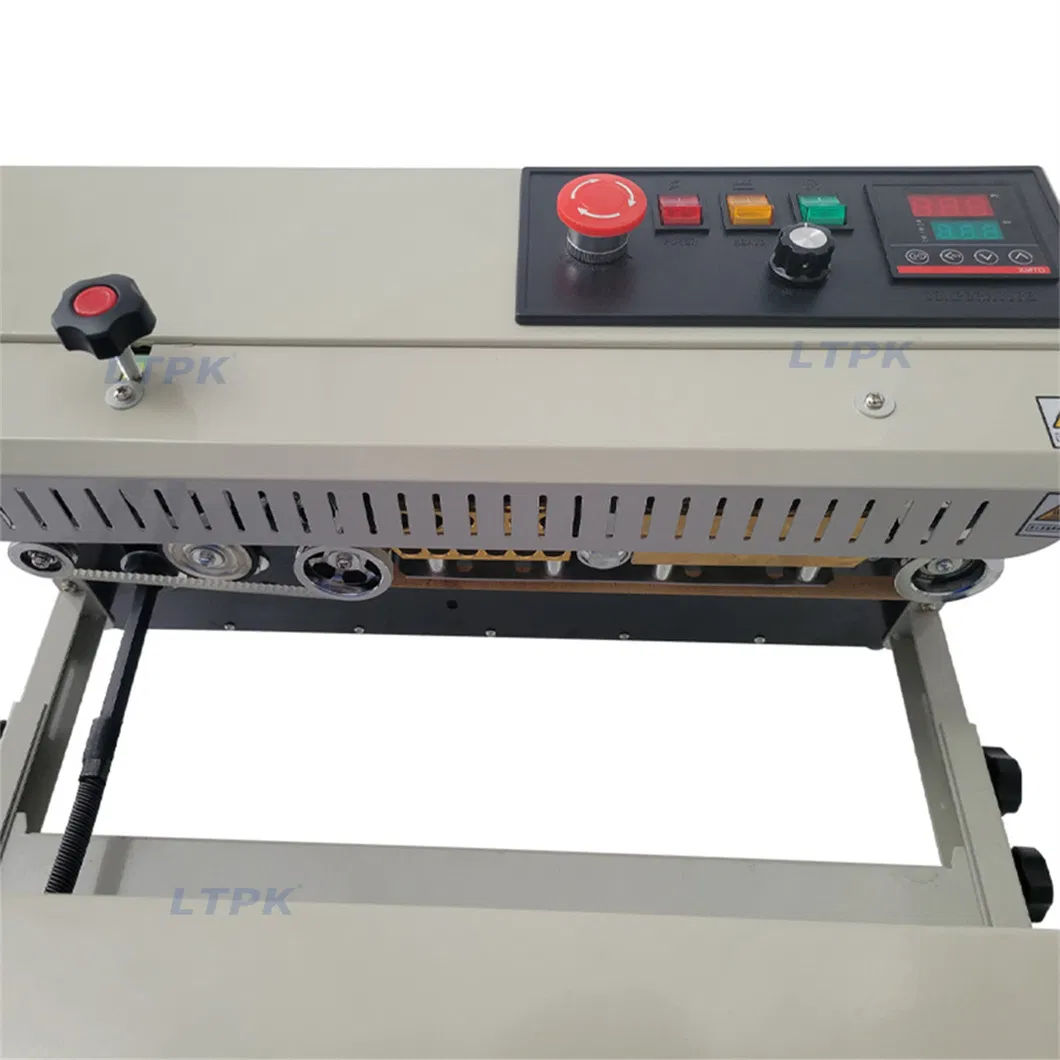 Fr770 Vertical Semi Automatic Band Sealer Continuous Plastic Bag Sealing Machine