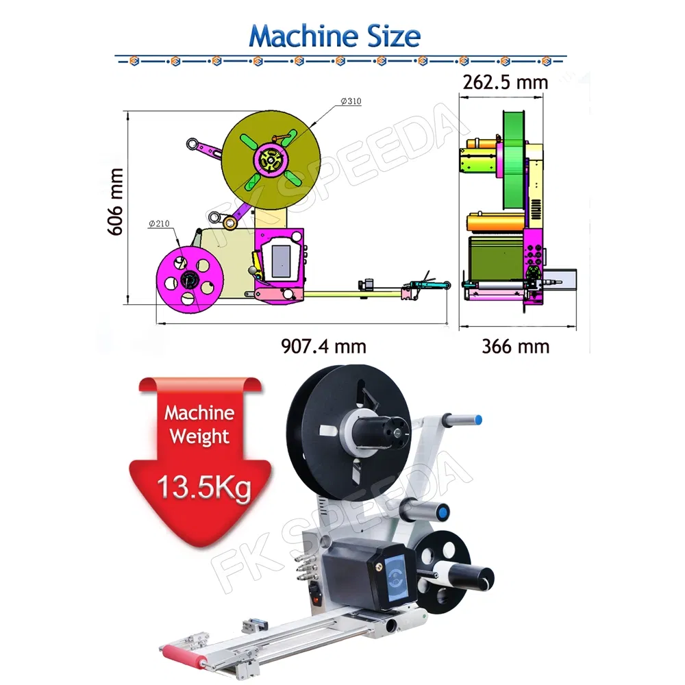 High Speed Automatic Head Label Applicator Label Dispenser Sticker Machine Labeling Equipment
