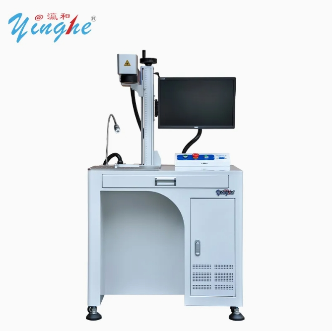 20W Cabinet Laser Marking Machine with Rotation Axis Function