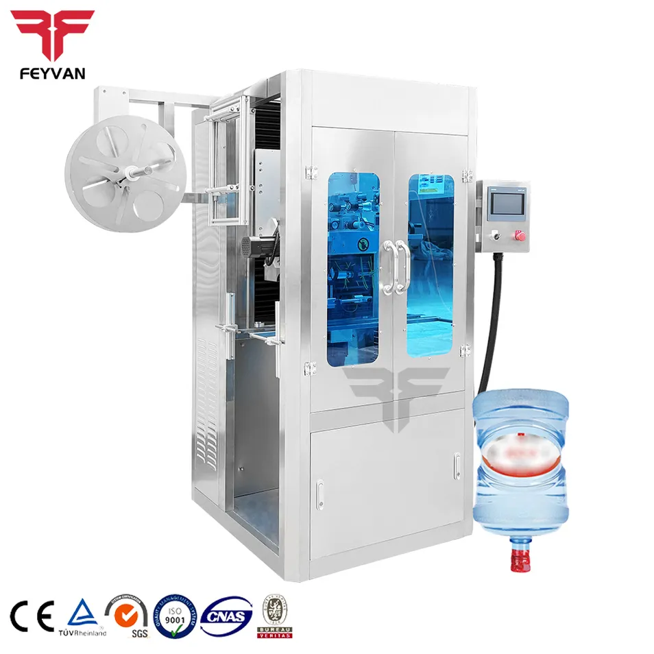 Automatic Beverage Large Bottle Shrink Sleeve Labeling Machine