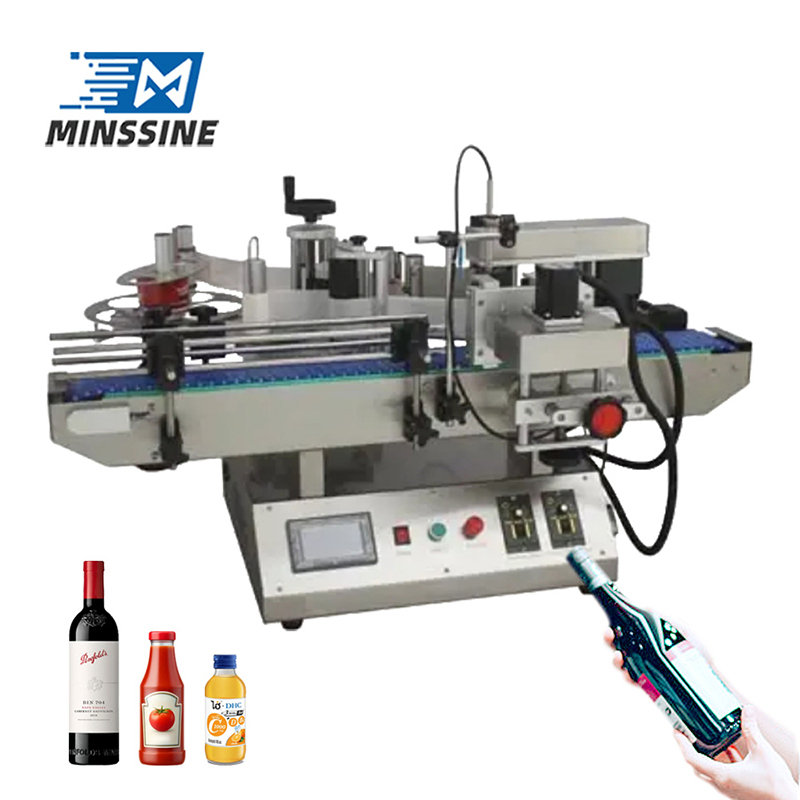 Desktop Fully Automatic Labeling System for Round Bottles with Hold Feature Premium Desktop Labeling Solution for Round Bottles with Hold Mechanism