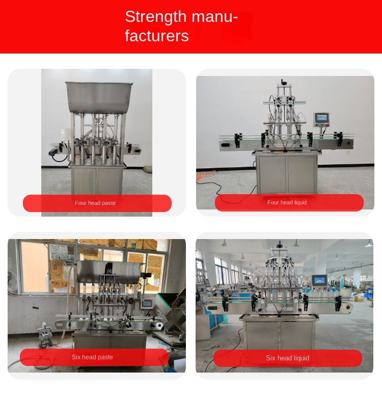Fully Automatic Multi-Head Paste Filling Machine Condiment and Edible Oil Quantitative Filling and Packaging Machine