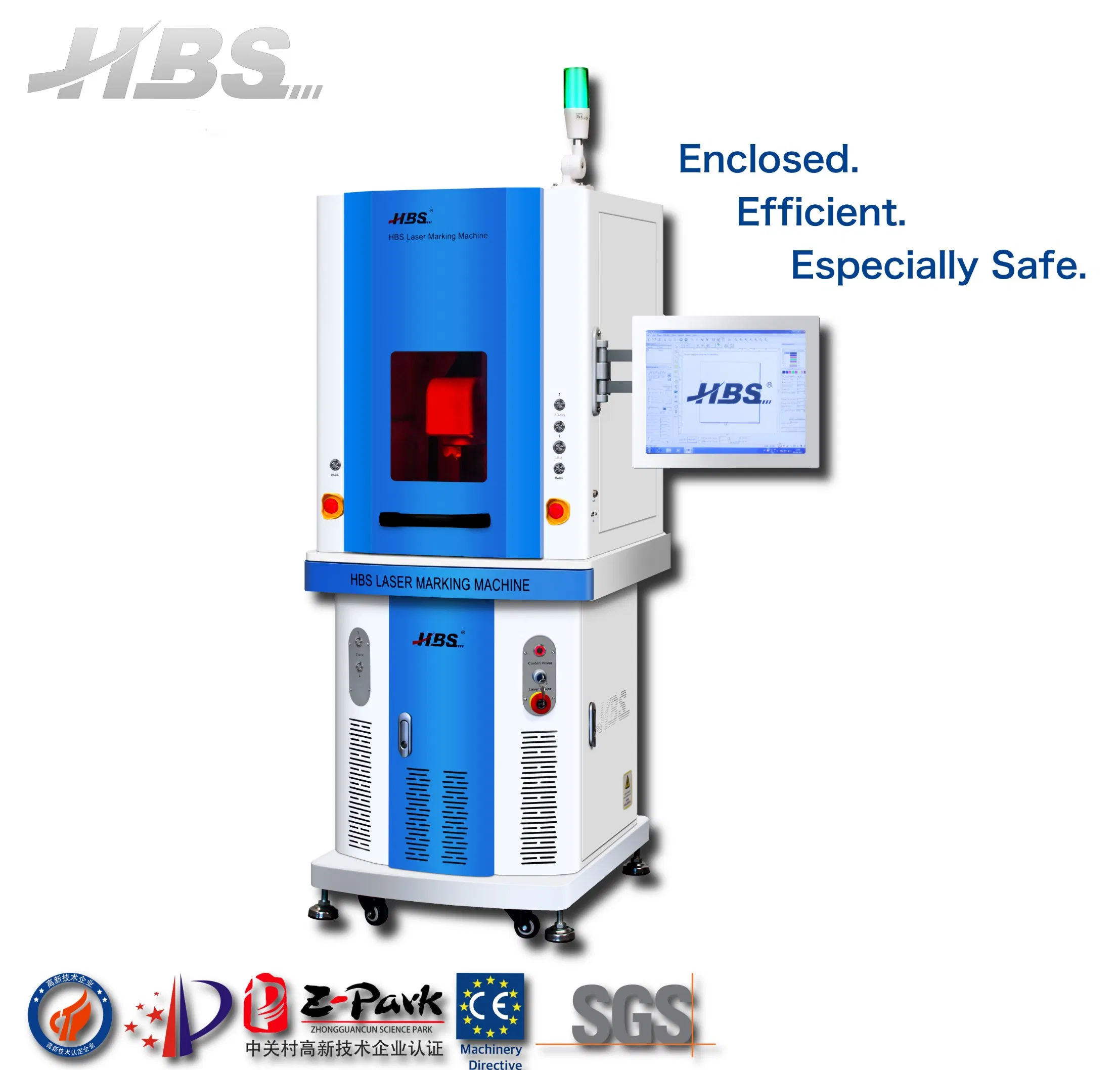 New Enclosed 30W Laser Marking and Engraving Machine with Ce Certificates