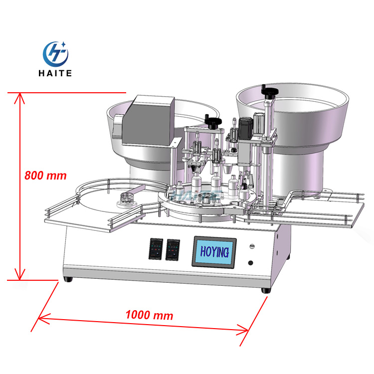 Automatic Screw Cap Small Bottle Liquid Monoblock Rotary Filling Capping Machine