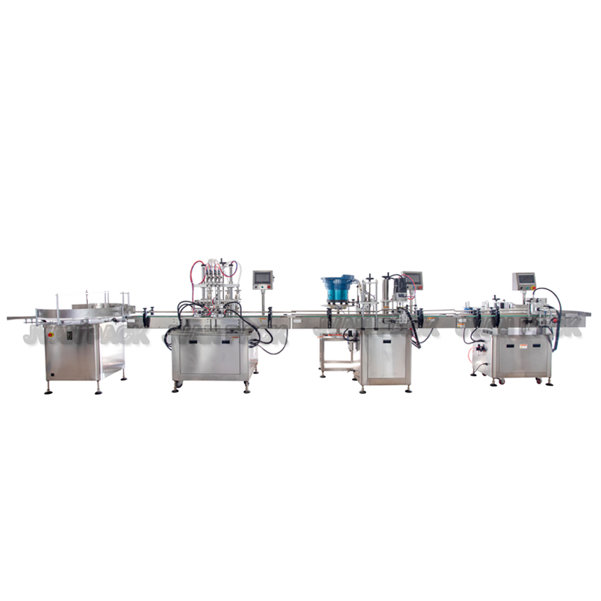 Jp-L Fully Automatic Linear 1 L Cream Oil Washing Gel Liquid Paste Filling Capping Machinery Screw Capping Machine Labeling Packing Machine