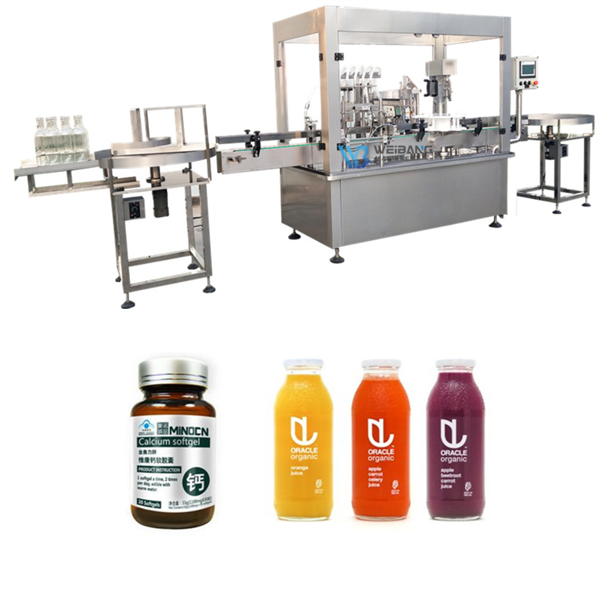 Automatic Glass Bottle with Metal Cap Screw Thread Bottle Capping Machine