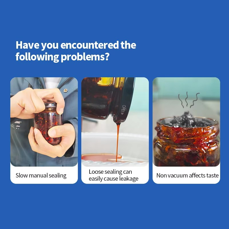 Semi-Automatic Desktop Pneumatic Glass Bottle Capper Jar Screw Vacuum Capping Machine